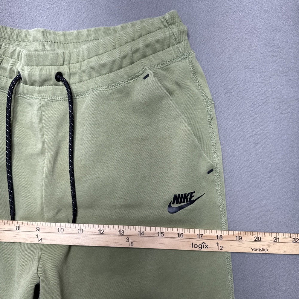 Nike Tech Fleece Jogger Pants Womens Sz Medium Green Athletic Pockets Athleisure - Picture 3 of 11